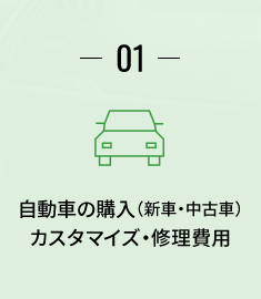 01 自動車の購入（新車・中古車）カスタマイズ・修理費用